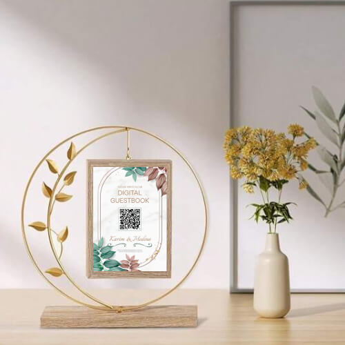 DJ Emal guestbook round greek display