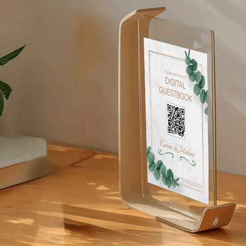 DJ Emal guestbook round greek display